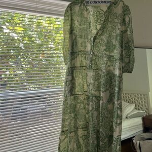 Tunic sheer paisly dress